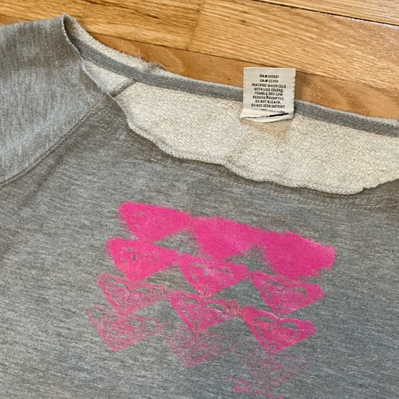 Grey Roxy Off Shoulder Sweatshirt - Picture 4 of 8